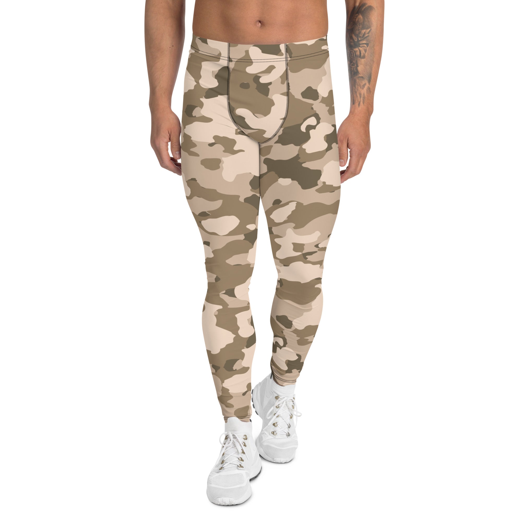 Tan And Brown Polka Dot Men's Leggings