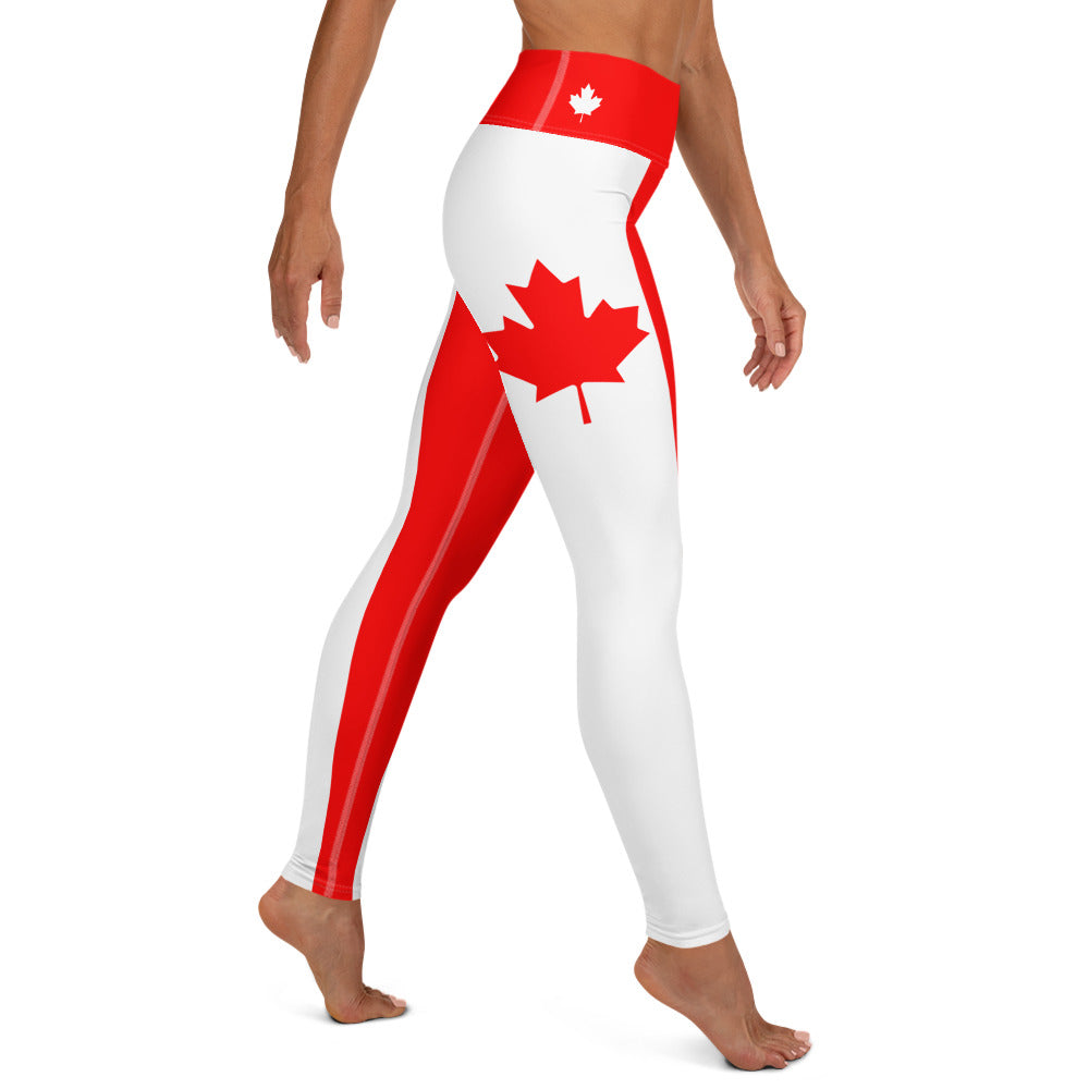 Canada Flag High-waist Yoga Leggings