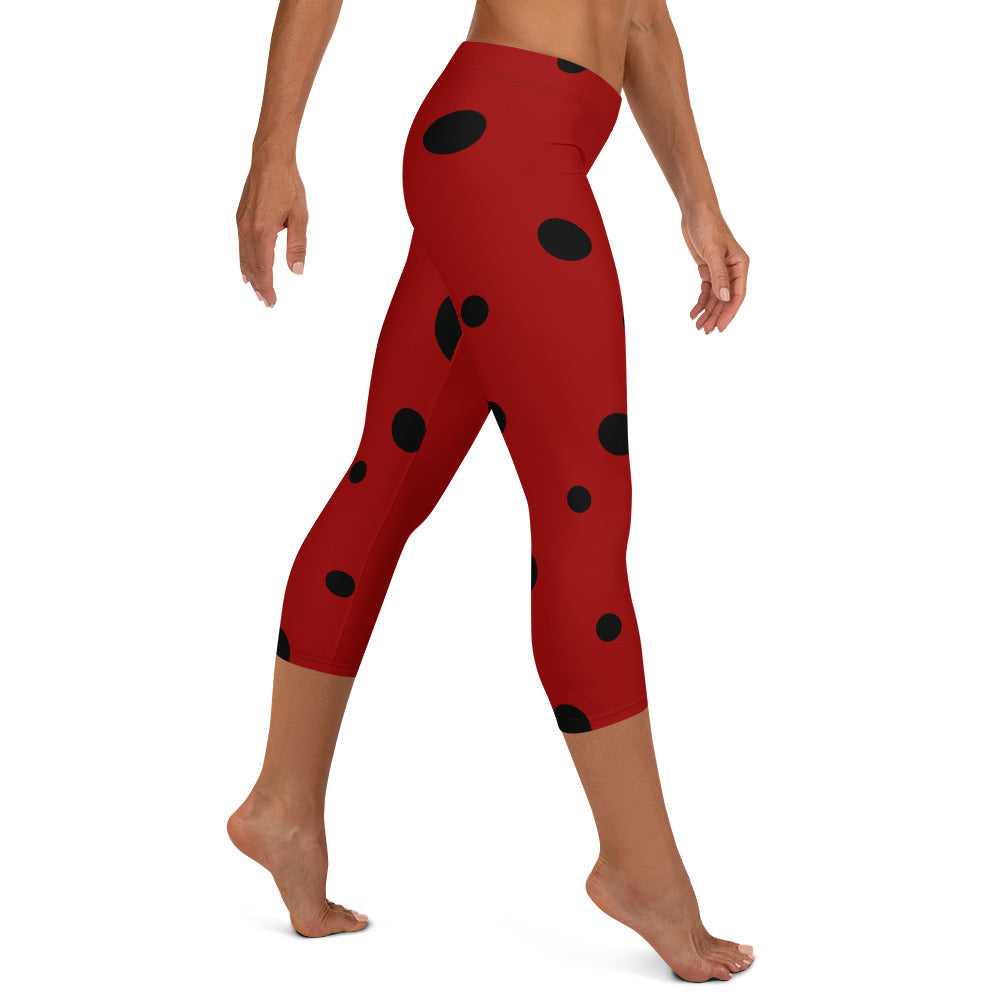 Ladybug Mid-waist Capri Leggings