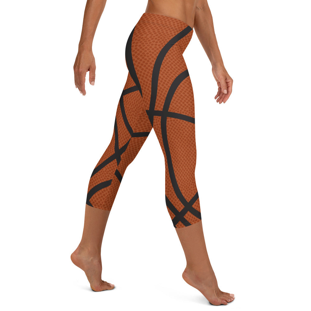 Basketball Mid-waist Capri Leggings