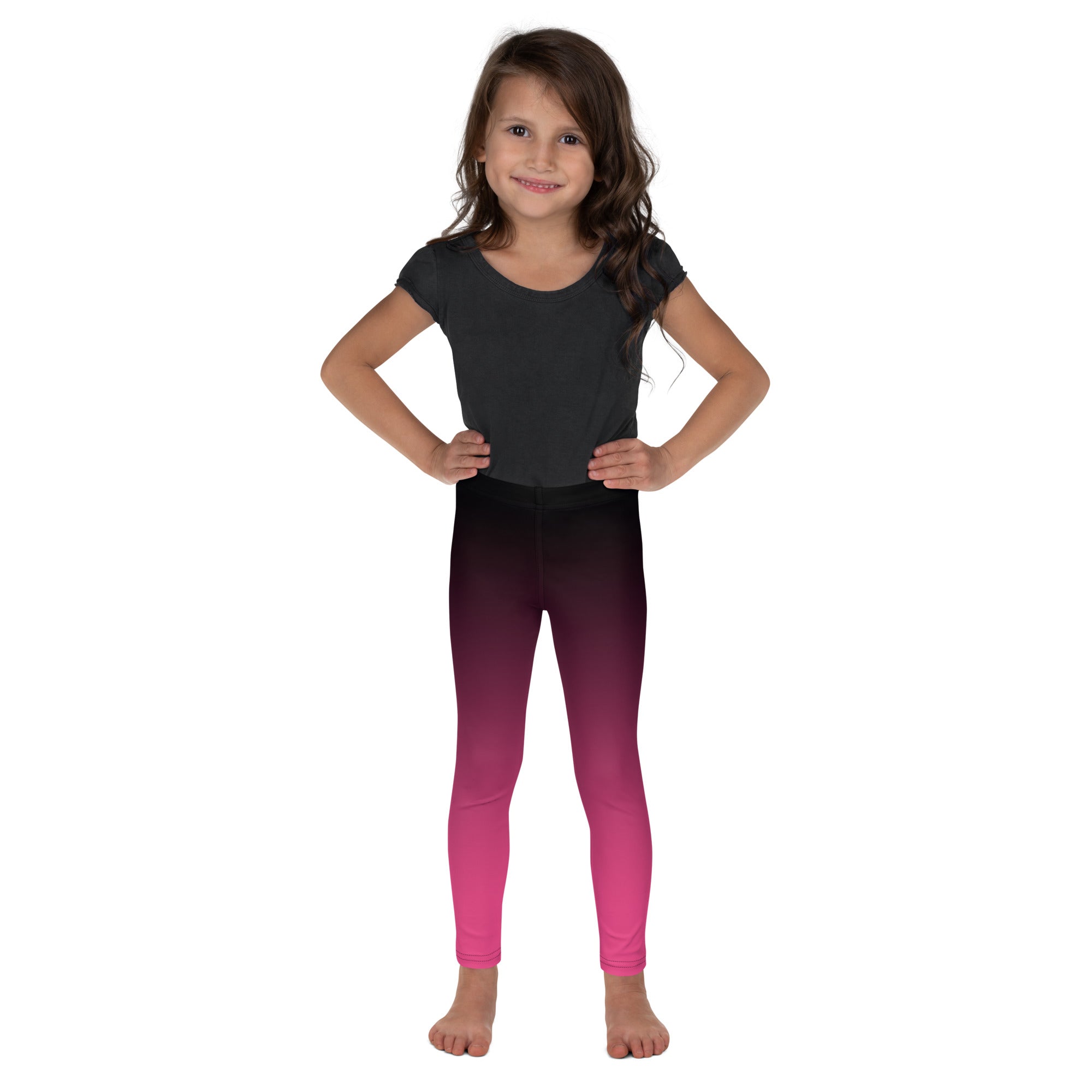 Black and Pink Ombre Kid's Leggings