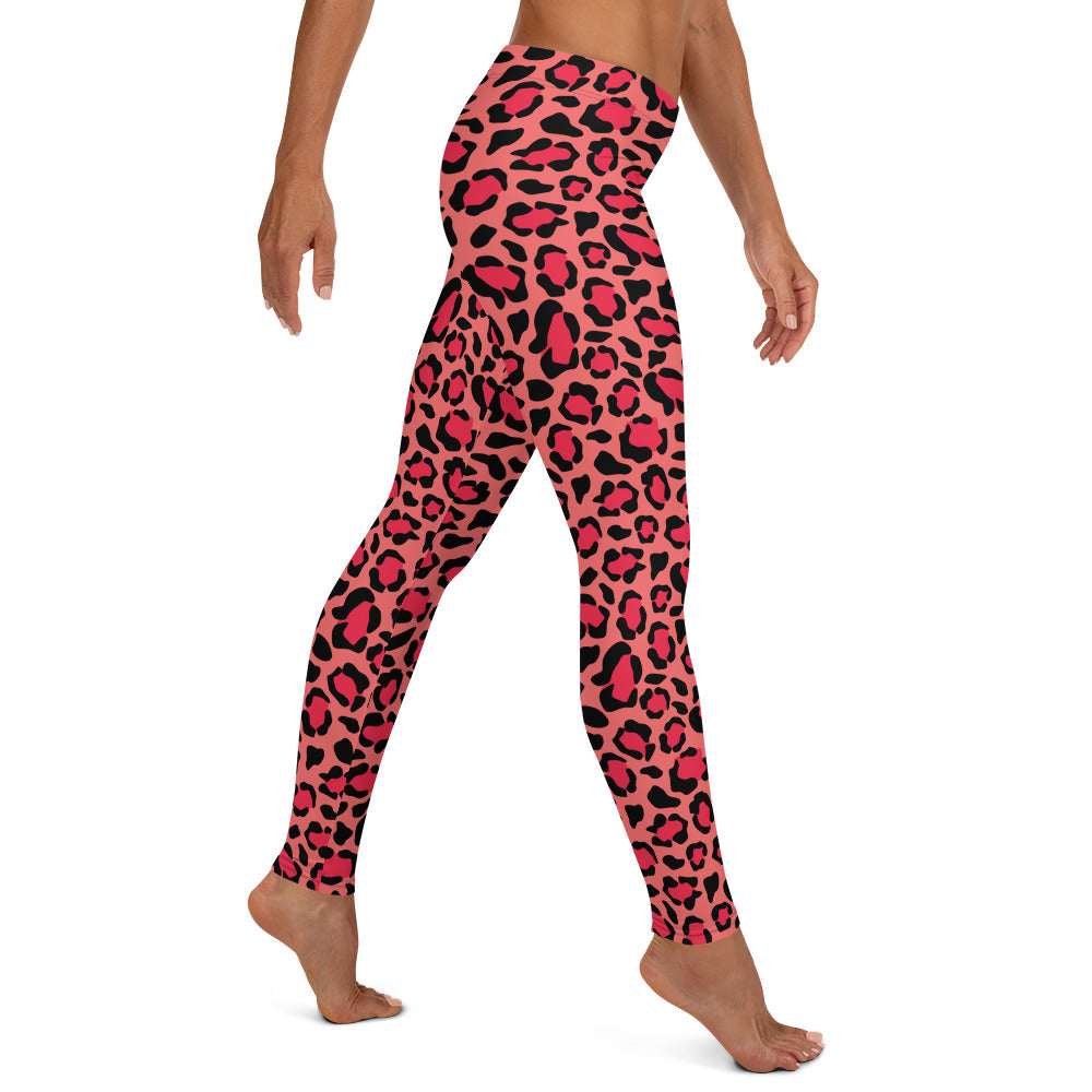 Pink Cheetah Mid-waist Leggings
