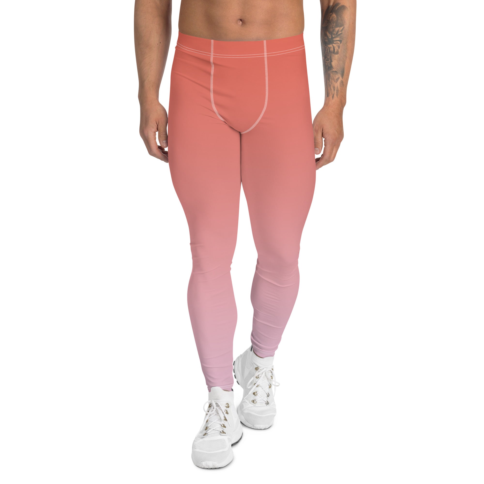 Rose and Pink Ombre Men's Leggings