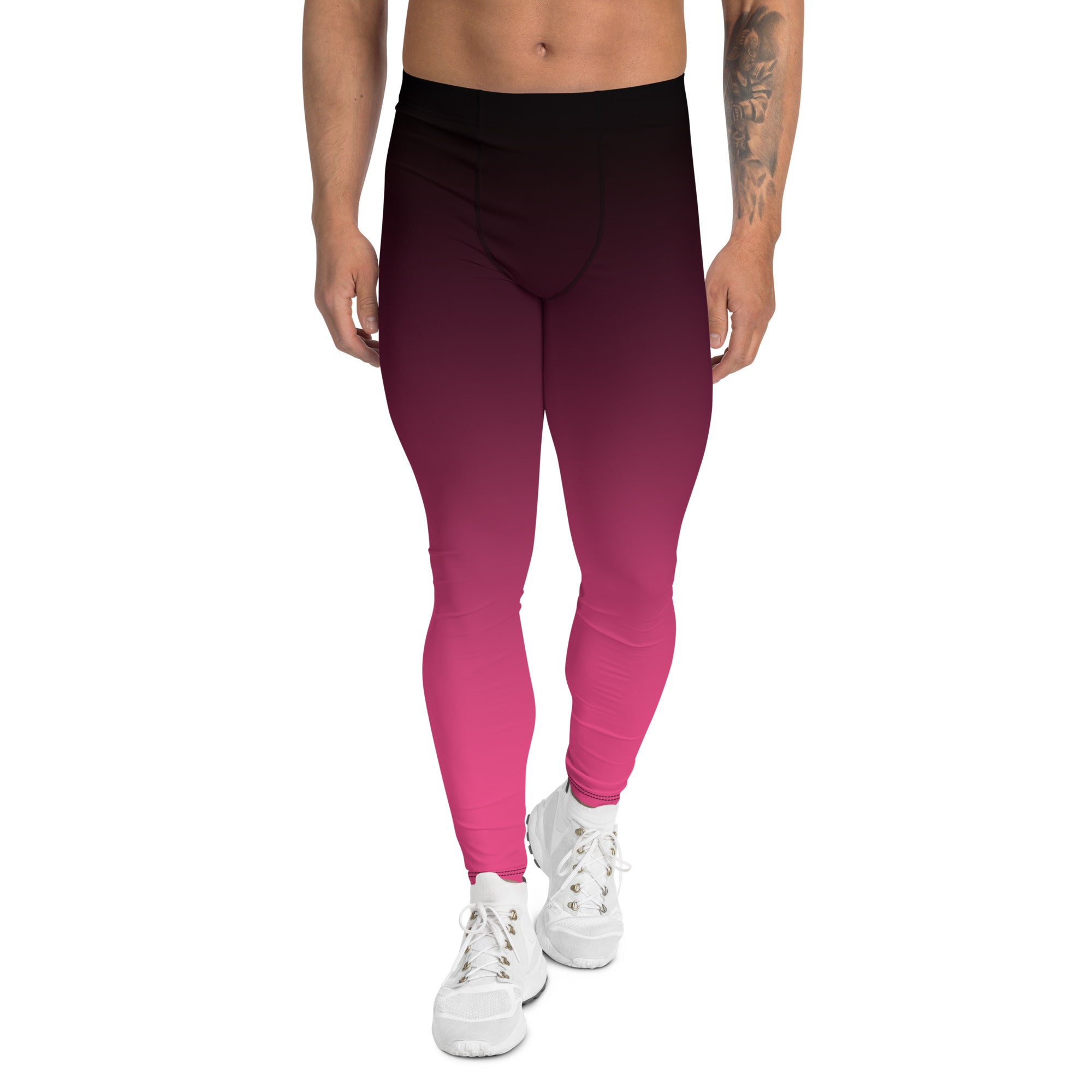 Black and Pink Ombre Men's Leggings