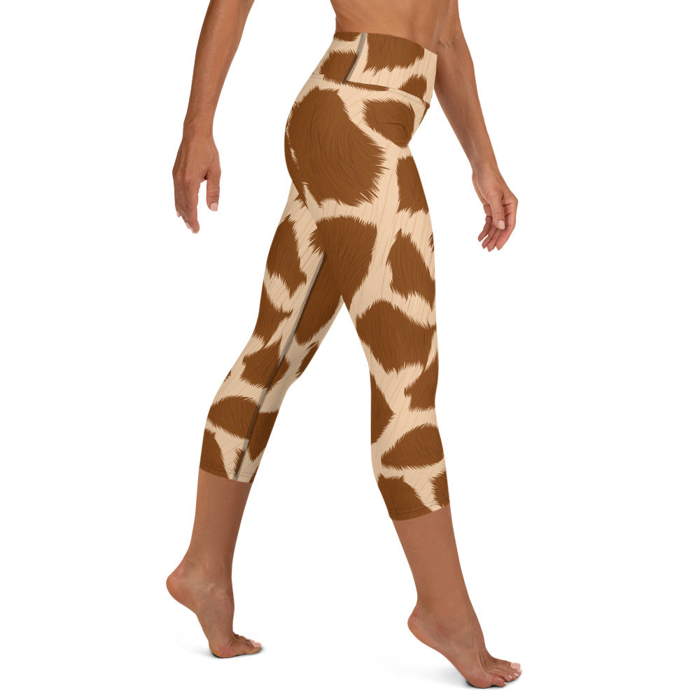 Giraffe High-waist Yoga Capri Leggings