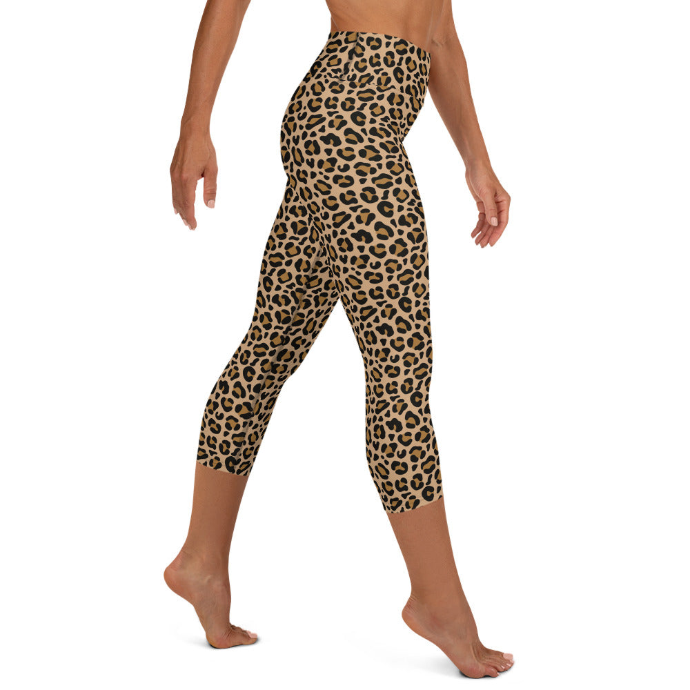 Leopard High-waist Yoga Capri Leggings