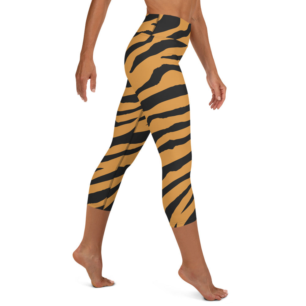 Tiger High-waist Yoga Capri Leggings