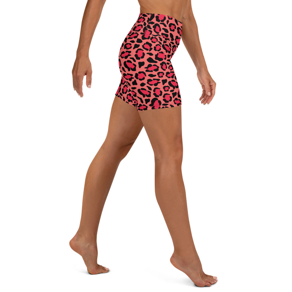 Pink Cheetah Yoga Shorts