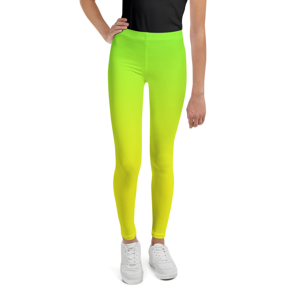 Lemon Lime Ombre Youth Leggings