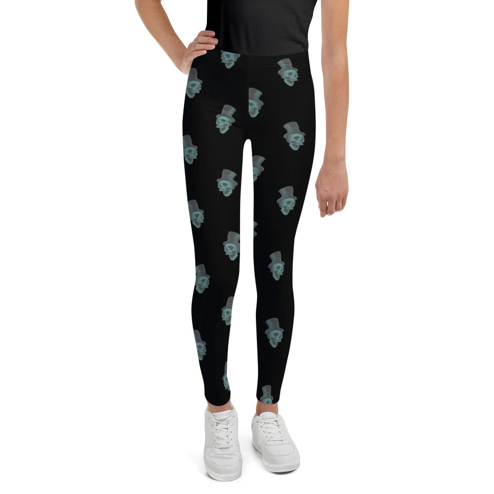 Blue Skull Youth Leggings