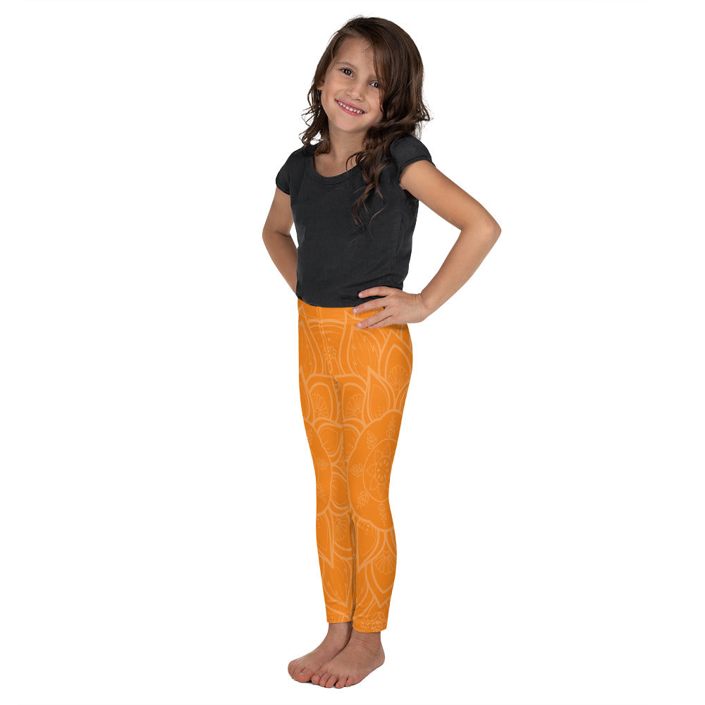 Pumpkin Orange Mandala Kid's Leggings