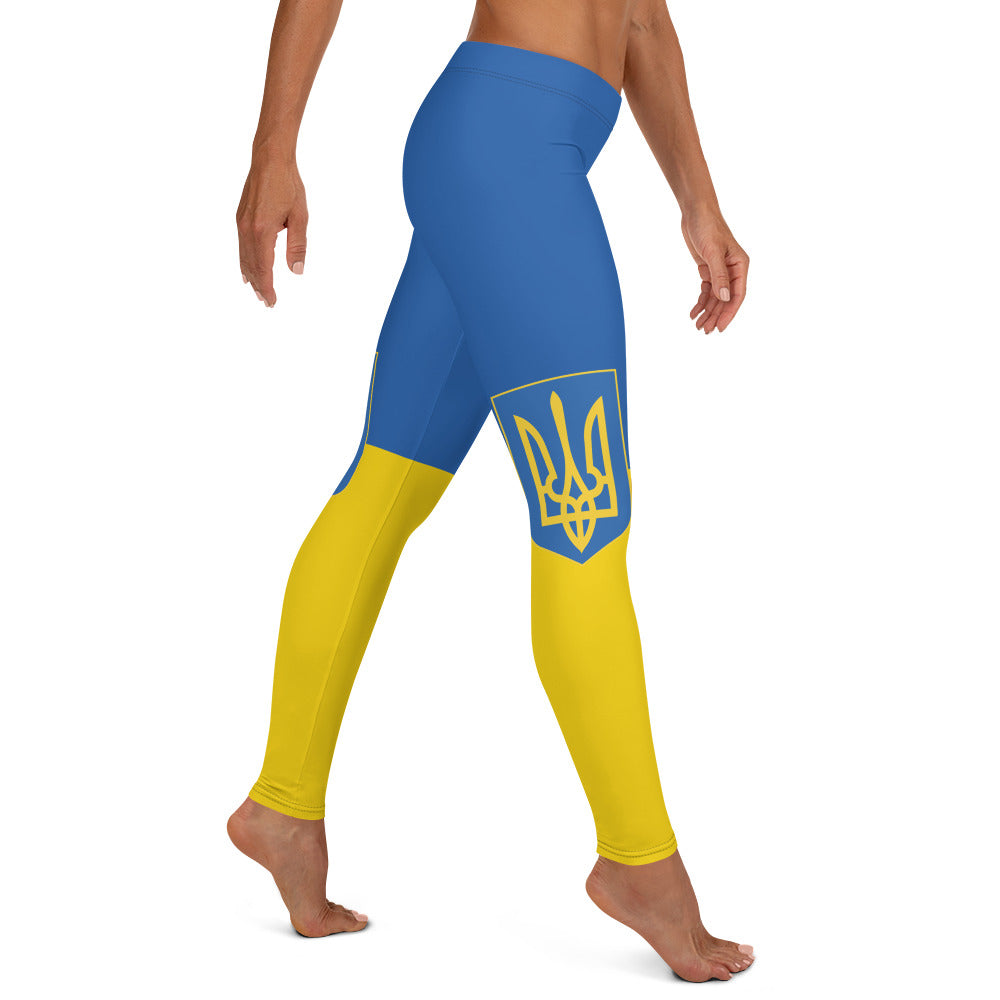 Ukraine Flag Mid-waist Leggings