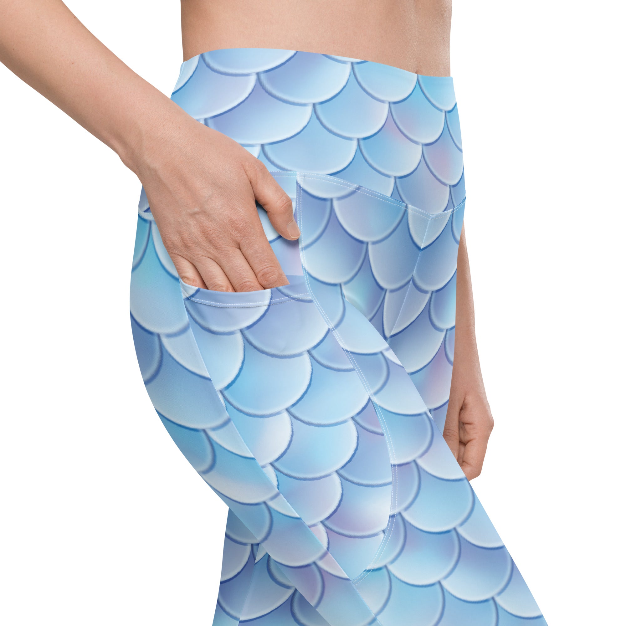 Blue Mermaid Leggings with pockets