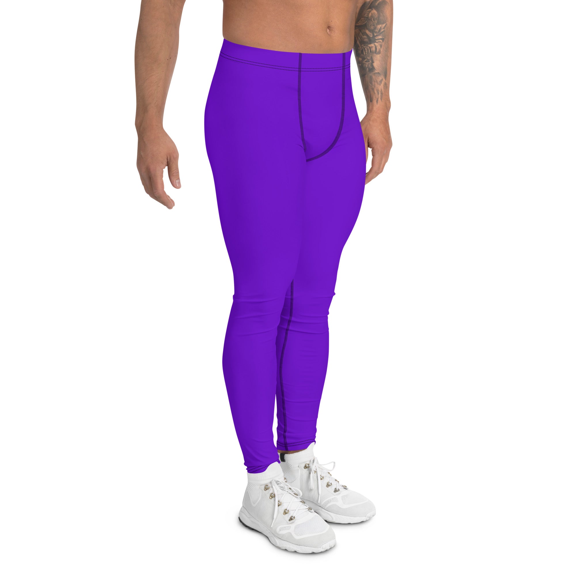Neon Purple Solid Men's Leggings – Latitude 18