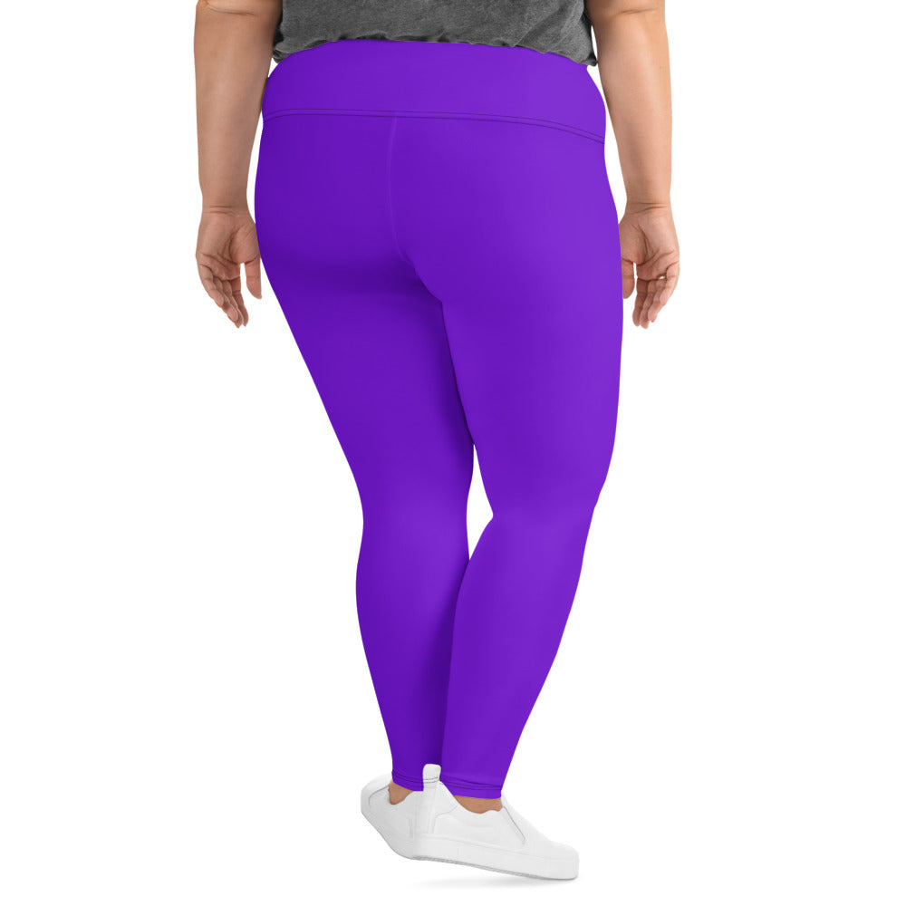 Neon Purple Solid Plus Size Leggings – Latitude 18