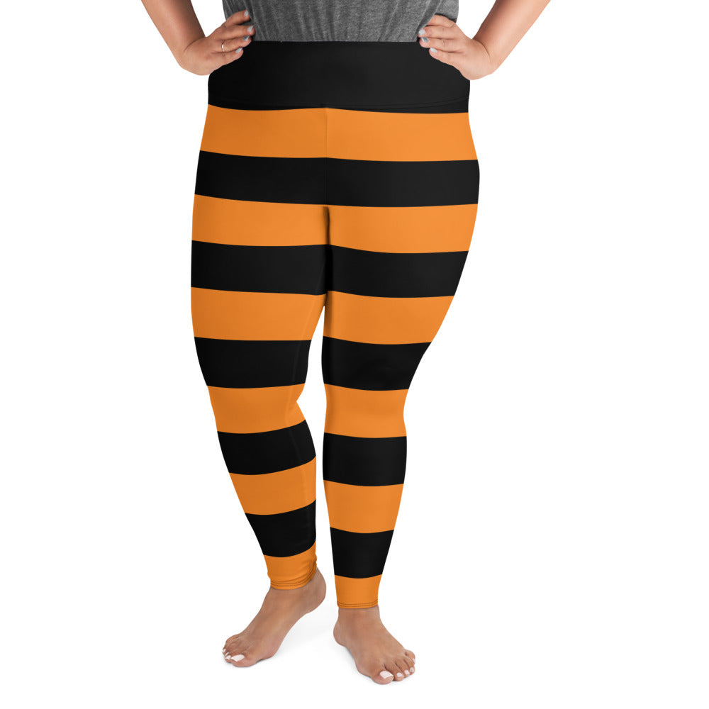 Halloween Stripes Plus Size Leggings