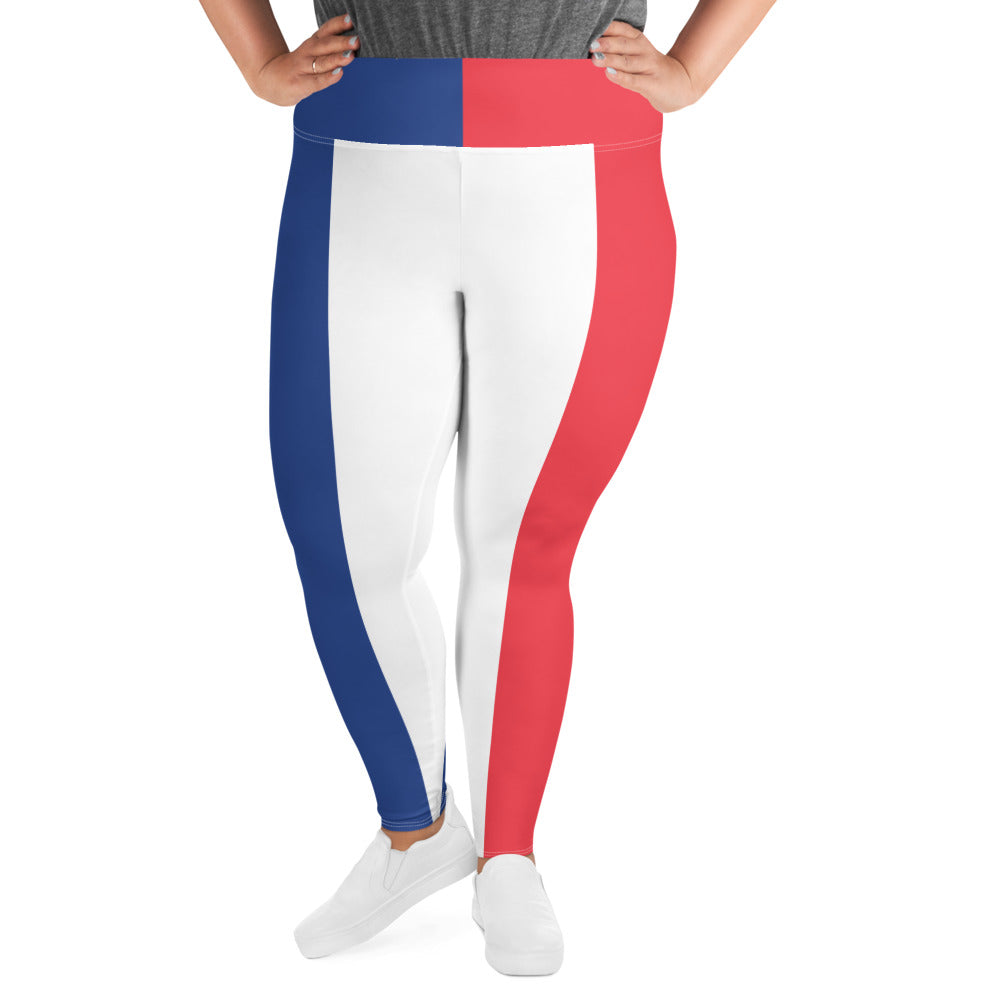 France Flag Plus Size Leggings