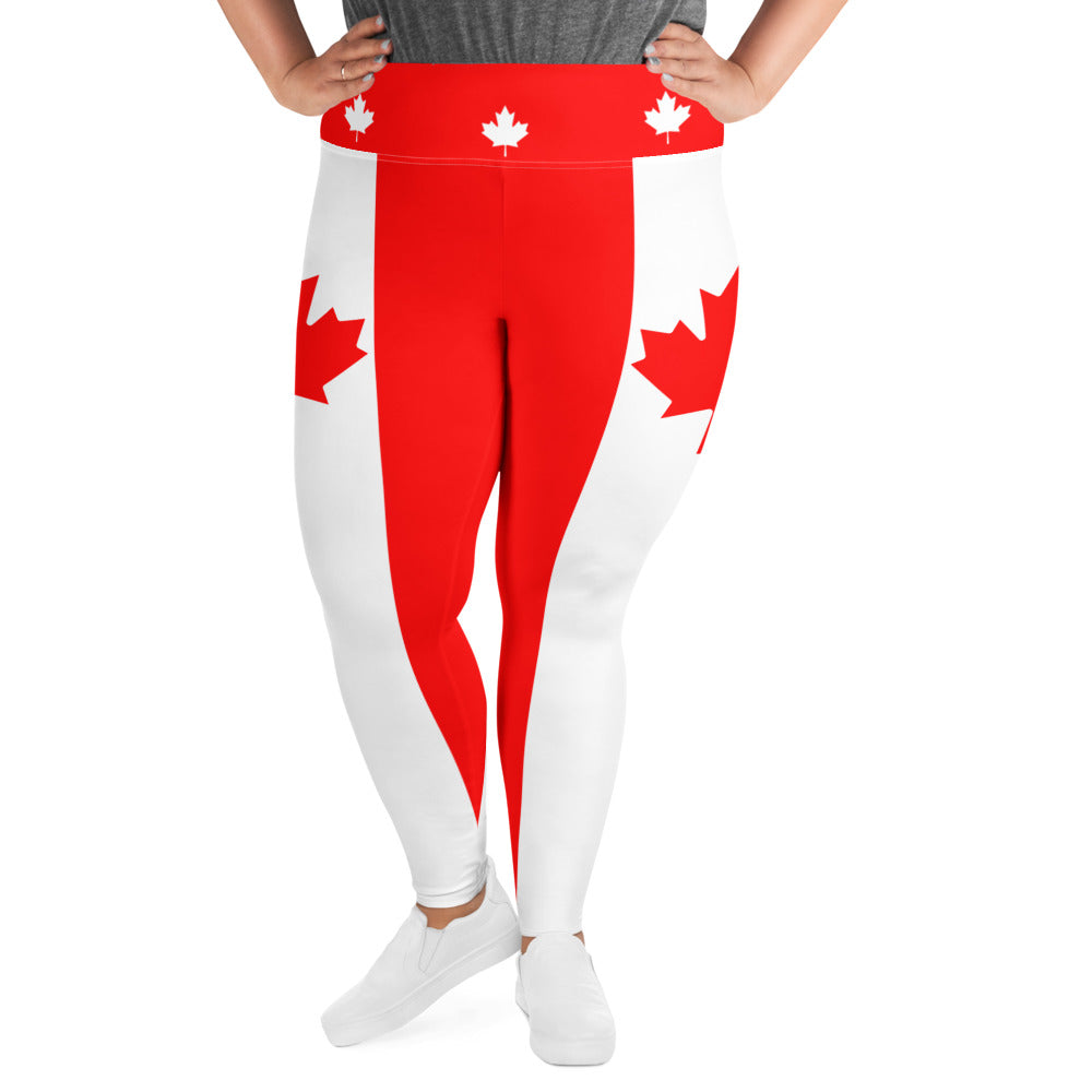 Canada Flag Plus Size Leggings