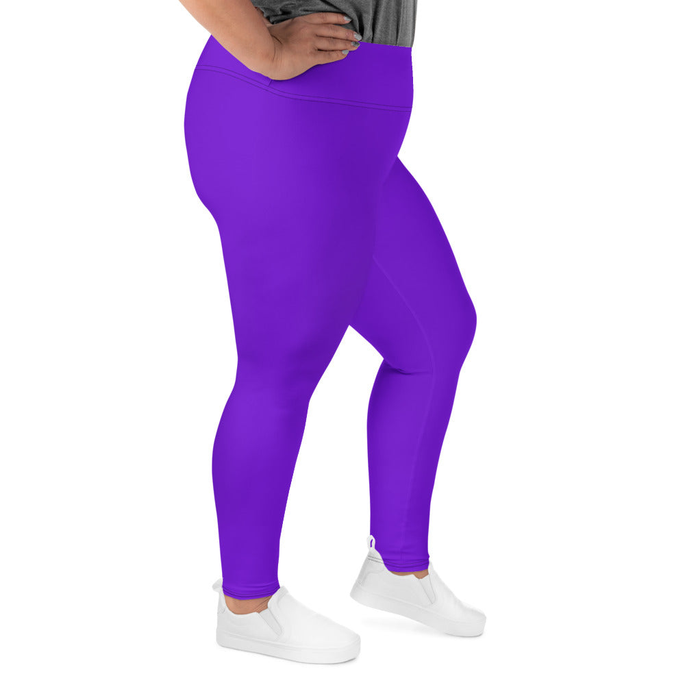 Purple Footless Tights, Plus size