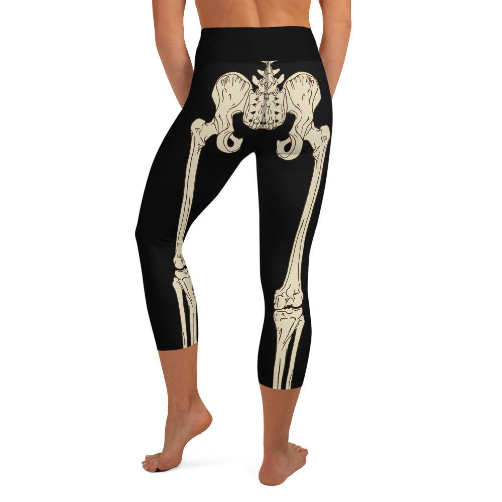 Skeleton High-waist Yoga Capri Leggings