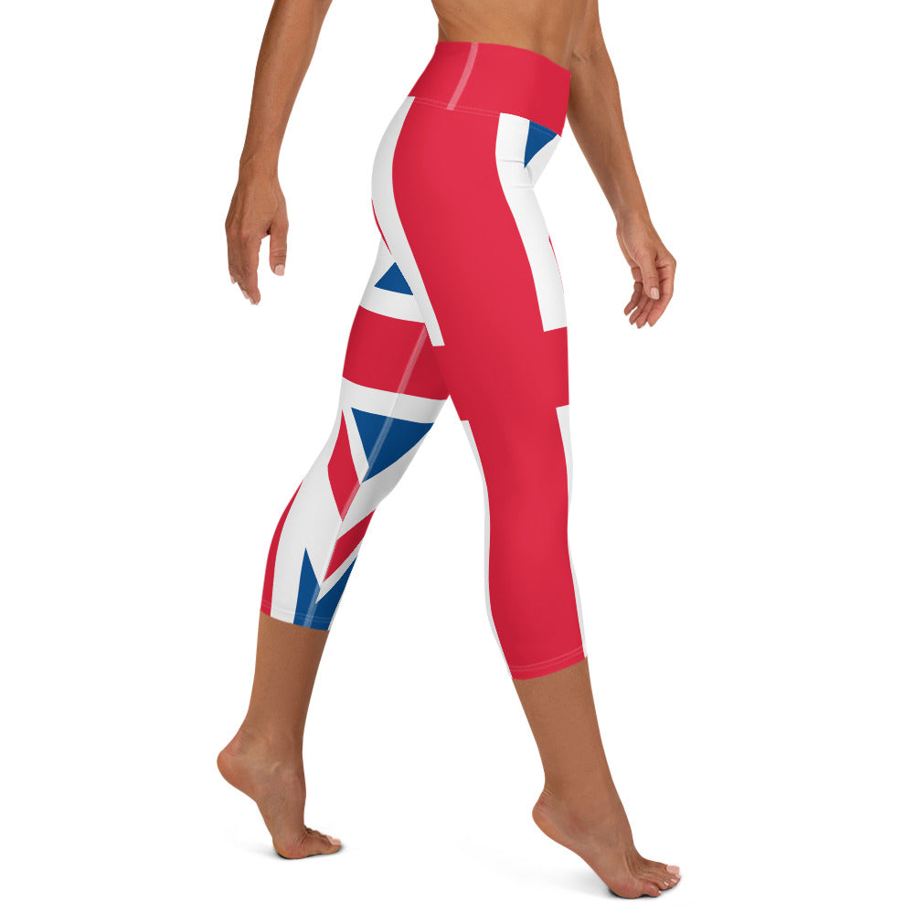 UK Flag High-waist Yoga Capri Leggings