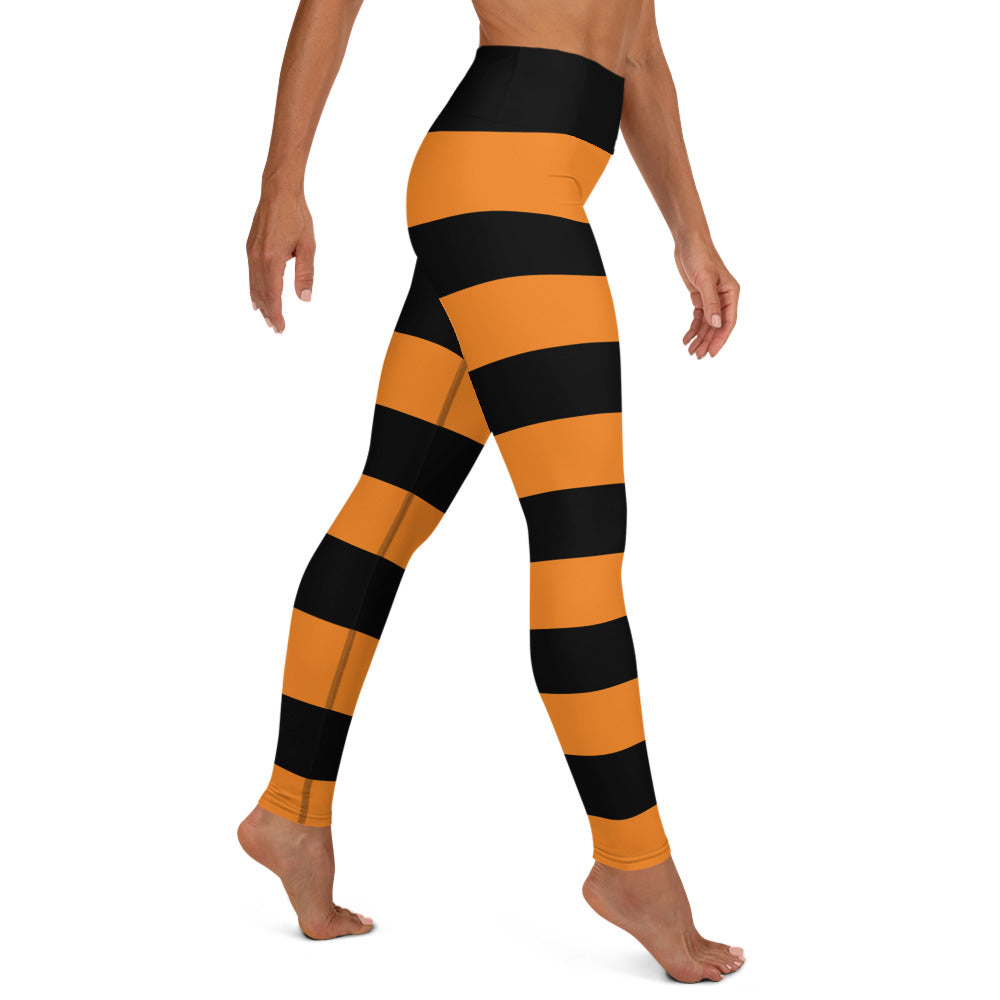 Halloween Stripes High-waist Yoga Leggings