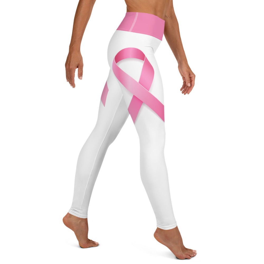Breast Cancer Ribbon High-waist Yoga Leggings