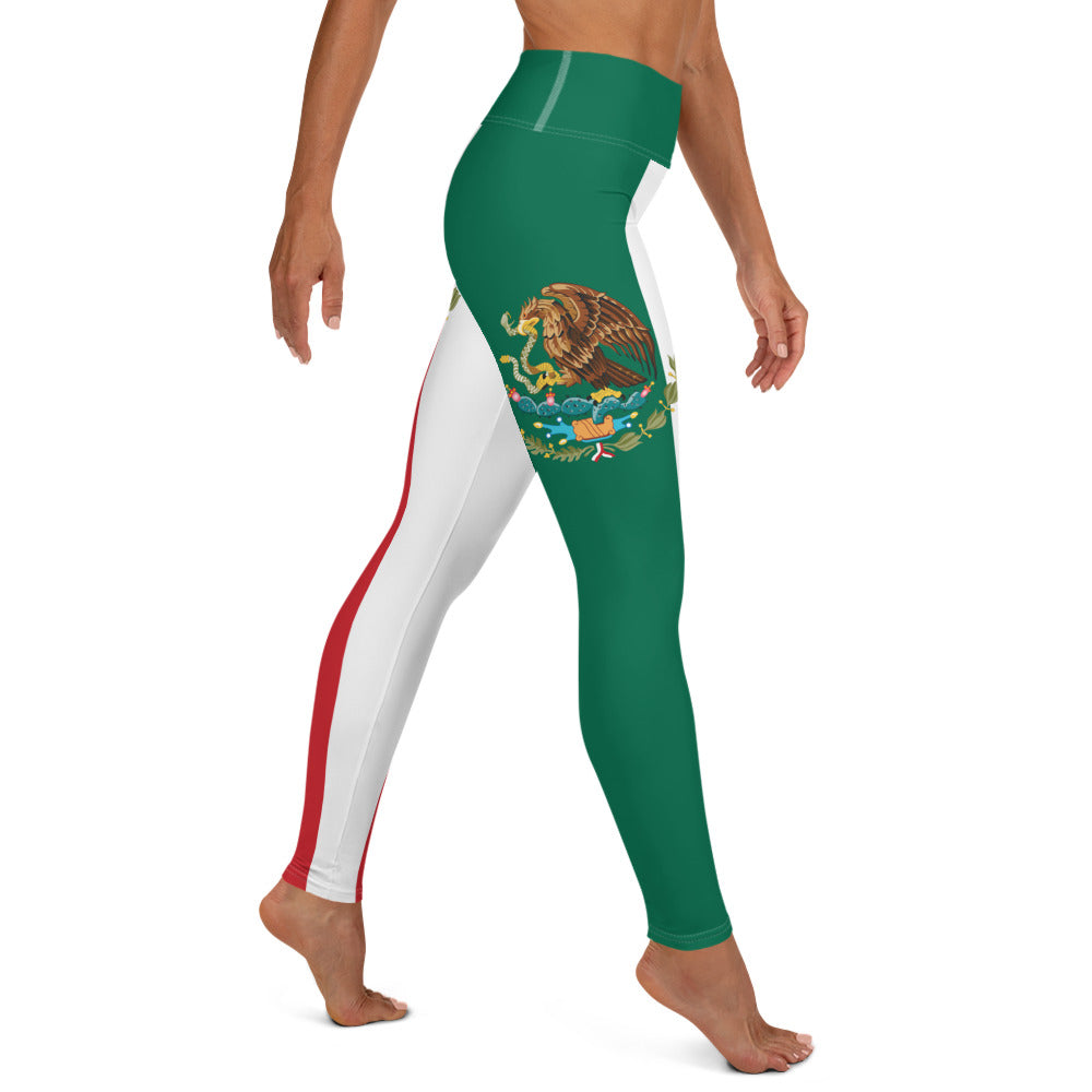 Mexico Flag High-waist Yoga Leggings
