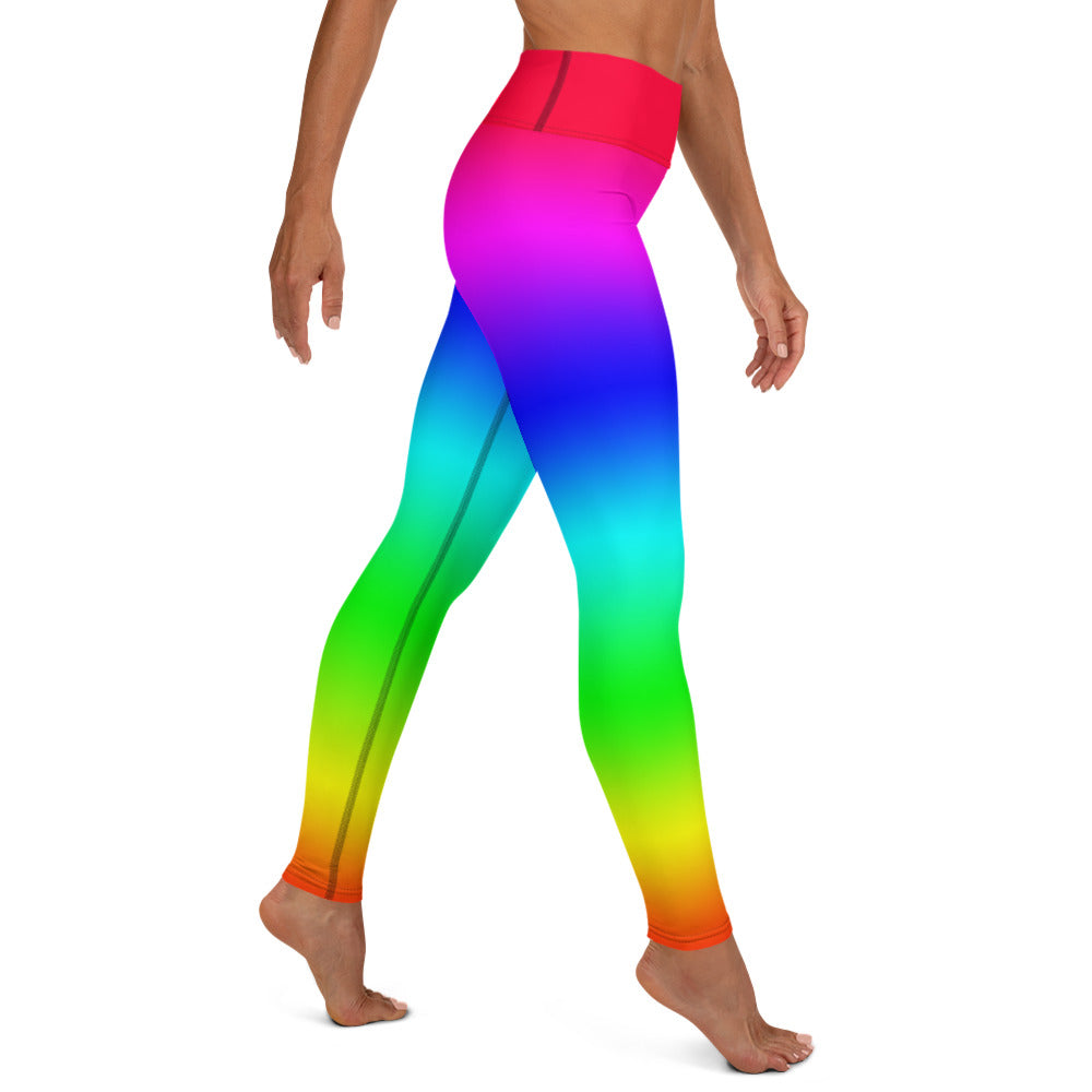 Rainbow High-waist Yoga Leggings