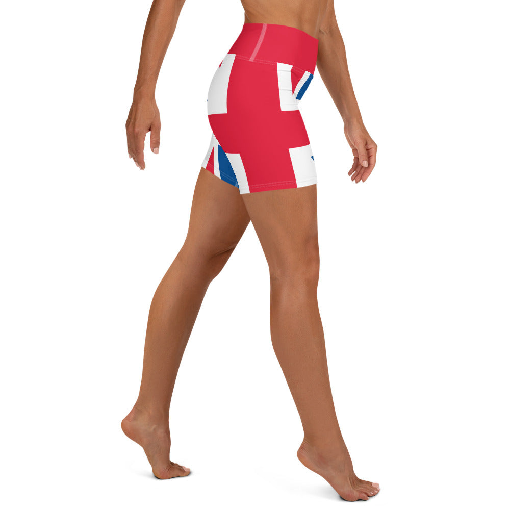 UK Flag Yoga Shorts