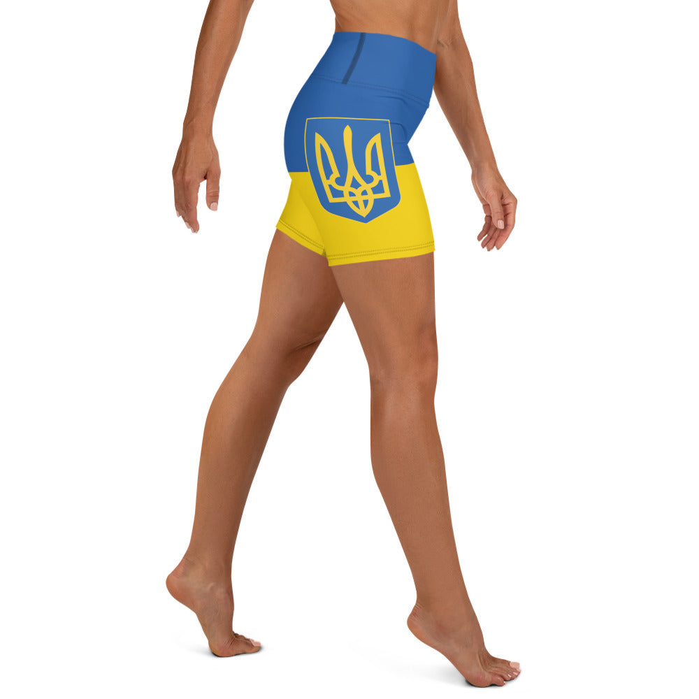 Ukraine Flag Yoga Shorts