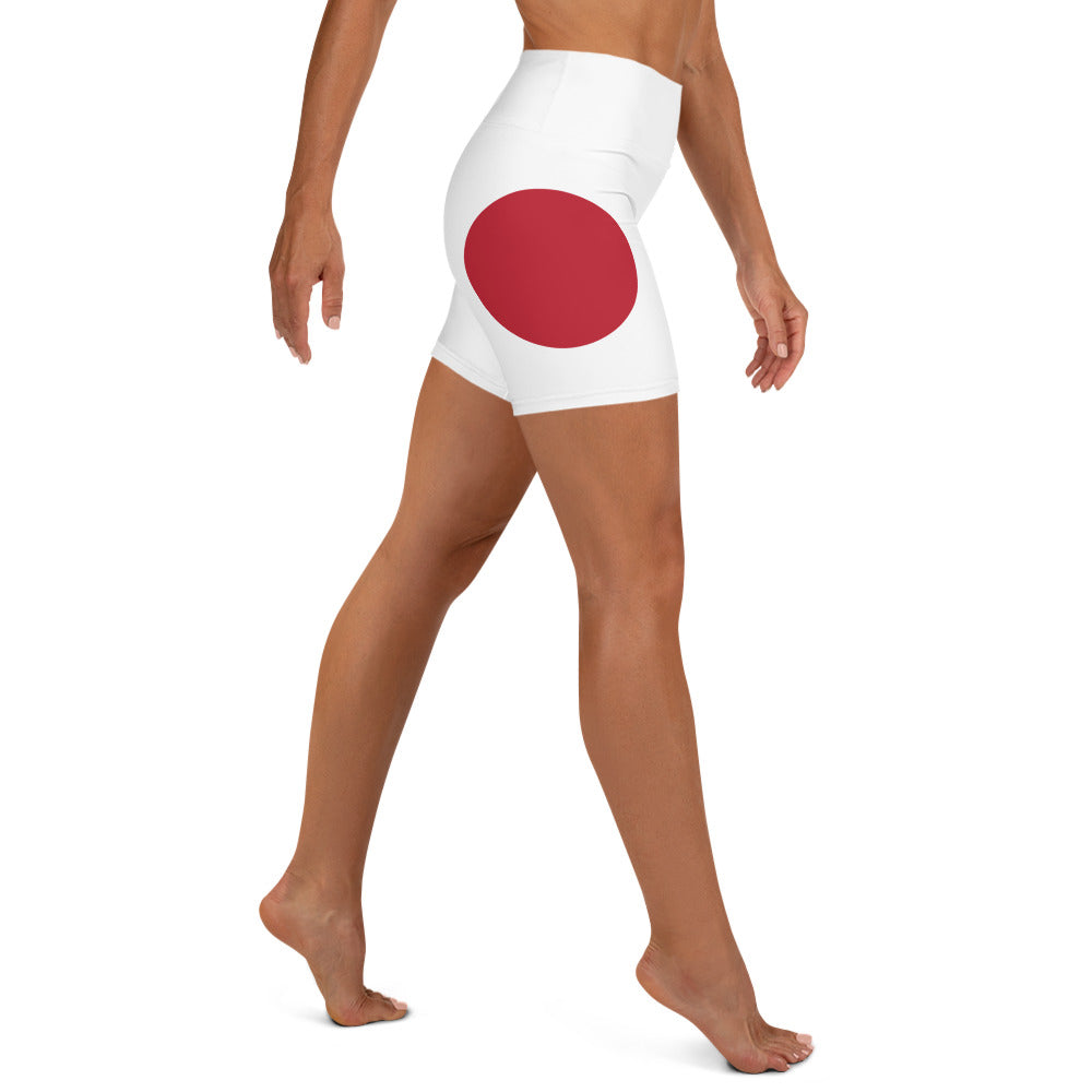 Japan Flag Yoga Shorts