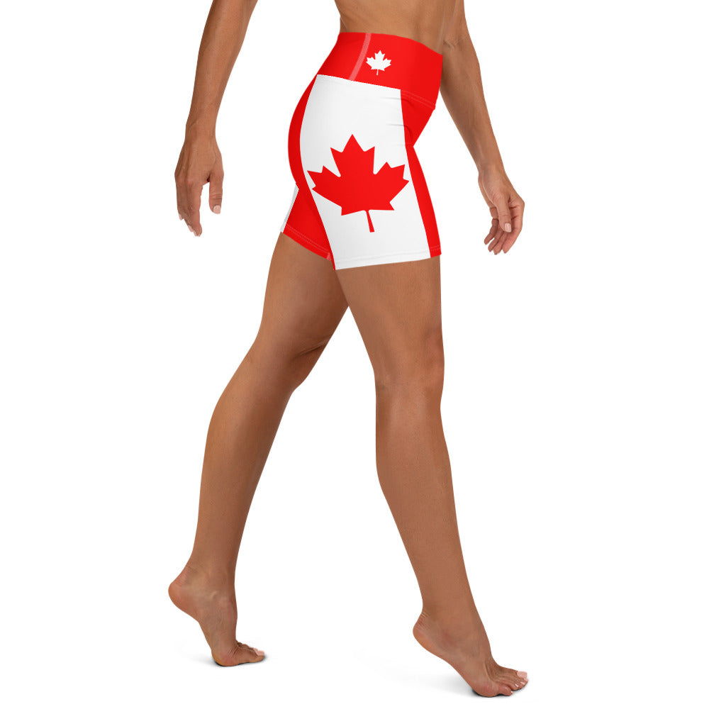 Canada Flag Yoga Shorts